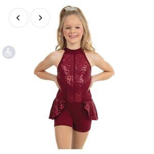 Alexandra Maroon biketard costume